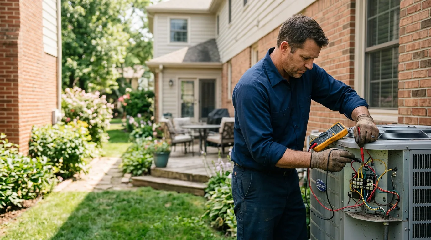 HVAC technician working near Santa Cruz, NM